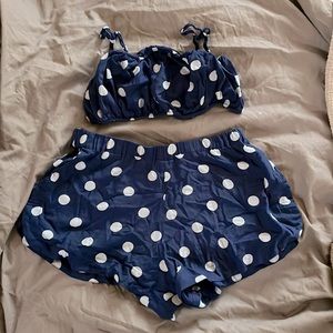 Super cute Miko Hawi short and Taiyo Top set Size 2 in polka dot